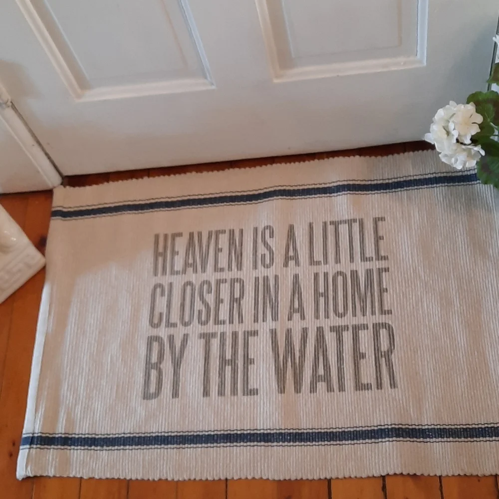 Cotton Woven Rug Doormat Indoor Outdoor Beach Lake House